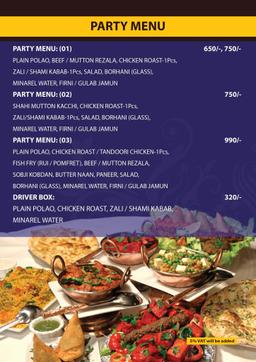 Party menu