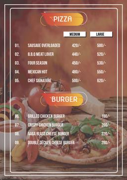 Pizza Menu