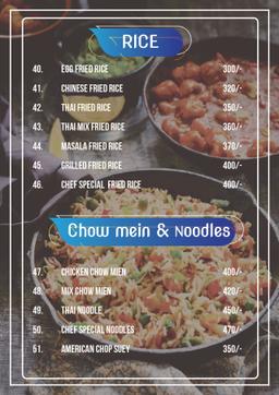 Rice Menu