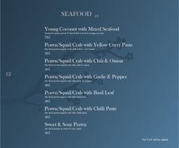 Seafood Menu