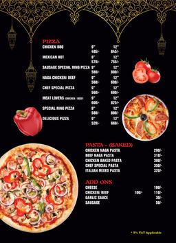 Pizza Menu