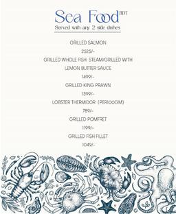 Seafood Menu