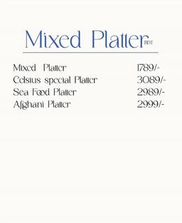 Mixed Platter Menu