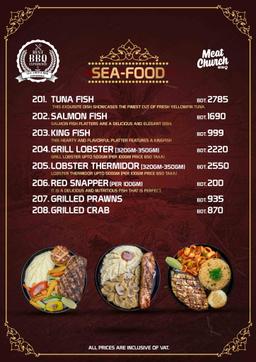 Seafood Menu