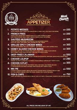 Appetizer Menu