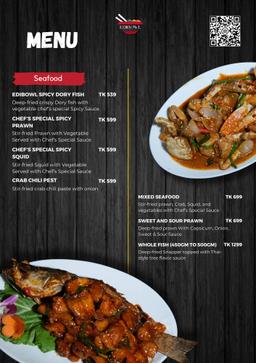 Seafood Menu